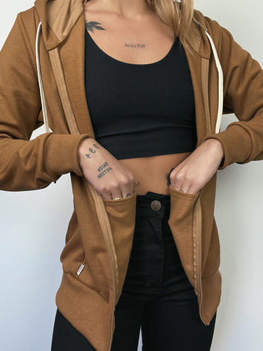 Jaqueta Moletom Aveloz Easy Feminina-caramelo