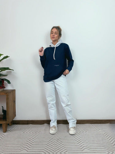 Moletom Aveloz Jet Marinho E Mescla Off