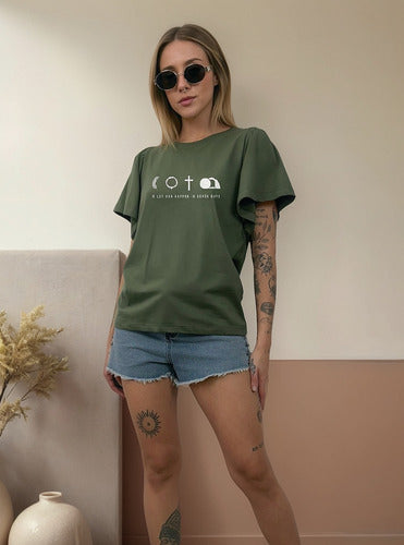 Camiseta Religiosa 100% Algodão Estampa Ressureição Aveloz