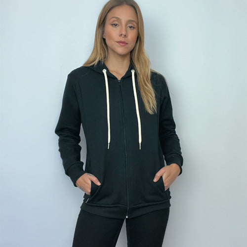 Jaqueta Moletom Aveloz Easy Feminina-preta