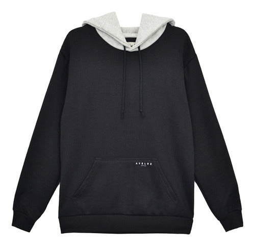Moletom Aveloz Jet Preto E Mescla Off