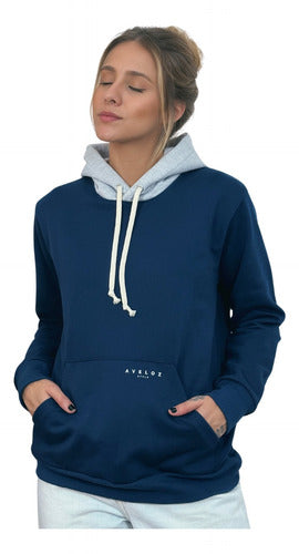 Moletom Aveloz Jet Marinho E Mescla Off