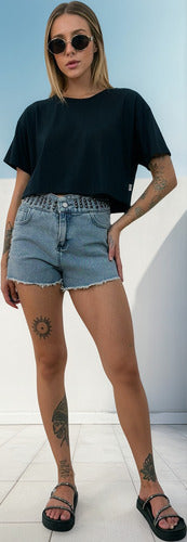 Camiseta Aveloz Feminina Cropped Preta