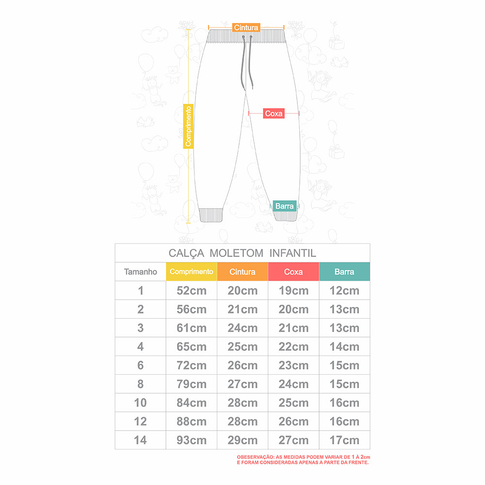 Calça Moletom Aveloz Infantil Cinza