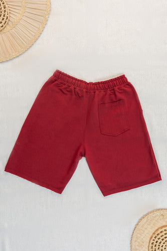 Bermuda Masculina Moletinho Aveloz-bordô