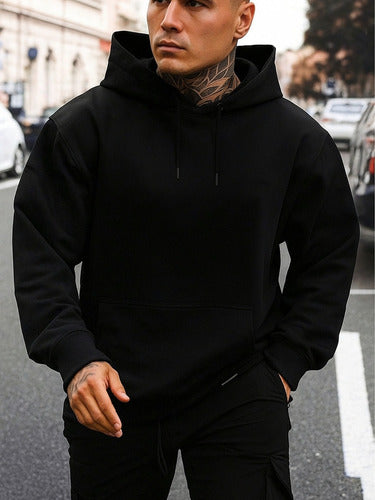 Moletom Aveloz Canguru Básico Preto Unissex