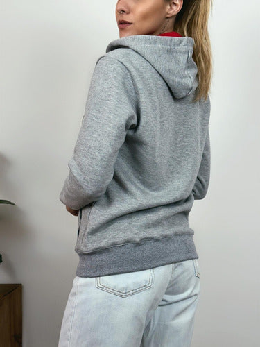 Moletom Aveloz Ziper Duo Color Cinza E Vermelho