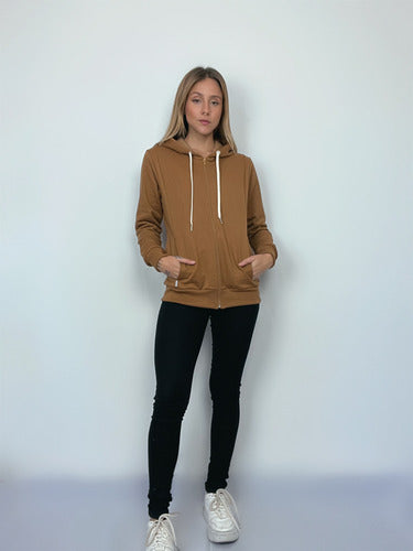 Jaqueta Moletom Aveloz Easy Feminina-caramelo