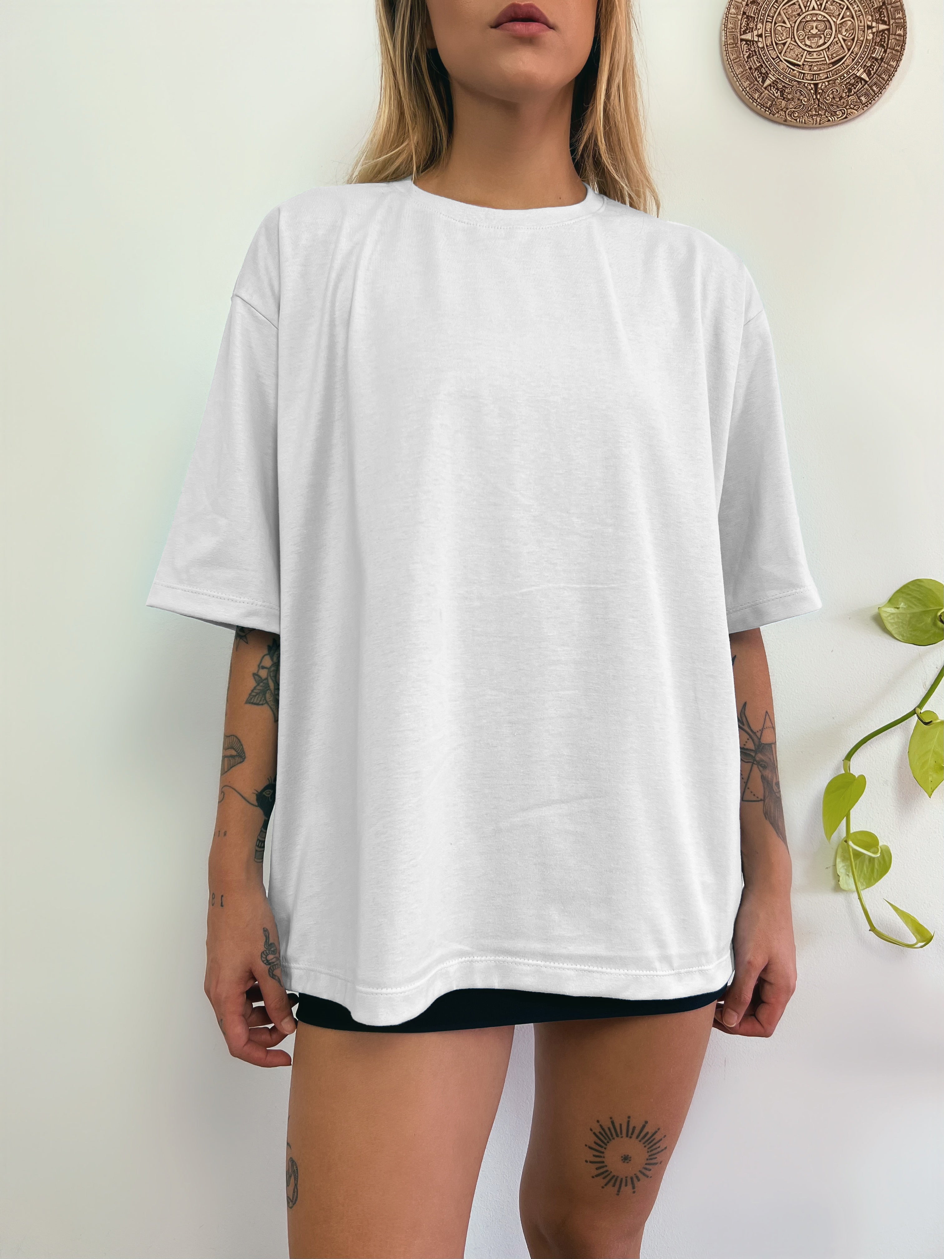 Camiseta Oversized Feminina Aveloz -Branca