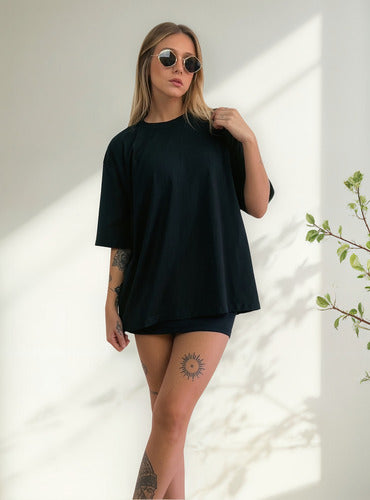 Camiseta Oversized Feminina Aveloz - Preta