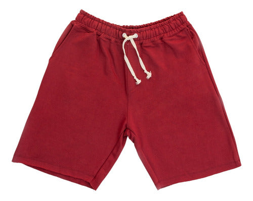 Bermuda Masculina Moletinho Aveloz-bordô