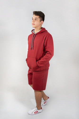 Bermuda Masculina Moletinho Aveloz-bordô