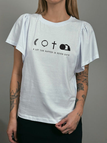 Camiseta Religiosa 100% Algodão Estampa Ressureição Aveloz