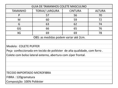 Colete Masculina Bobojaco-preto