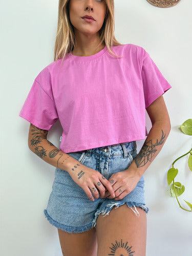 Camiseta Aveloz Feminina Cropped Rosa Blush
