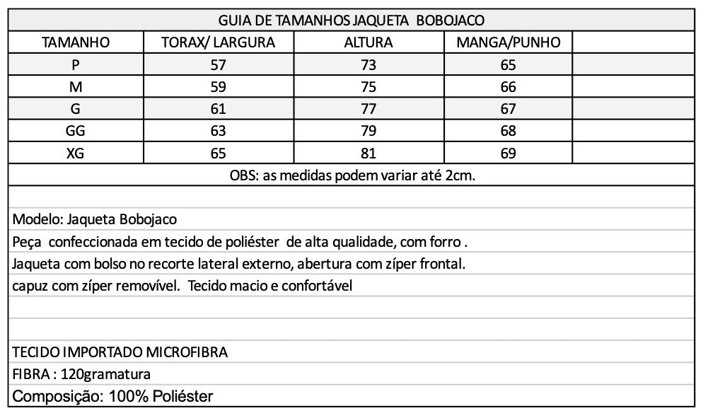 Jaqueta Masculina bobojaco-Branca