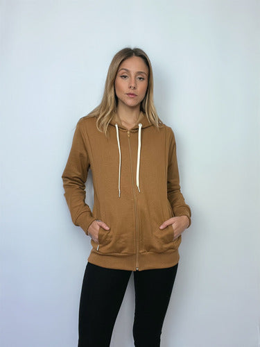 Jaqueta Moletom Aveloz Easy Feminina-caramelo