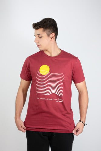 Camiseta Aveloz Wave- Bordo
