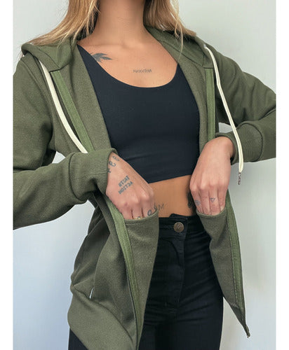 Jaqueta Moletom Aveloz Easy Feminina-verde Oliva