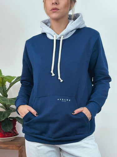 Moletom Aveloz Jet Marinho E Mescla Off