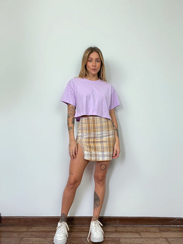 Camiseta Aveloz Feminina Cropped Lilás