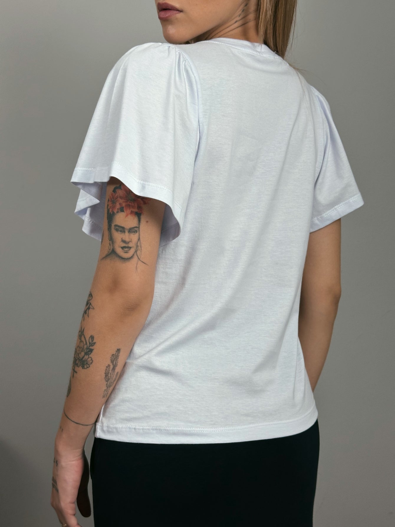 Blusa de Algodão Manga Bufante- Branca