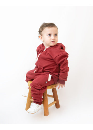 Calça Moletom Infantil Duo Color Aveloz Bordô E Creme
