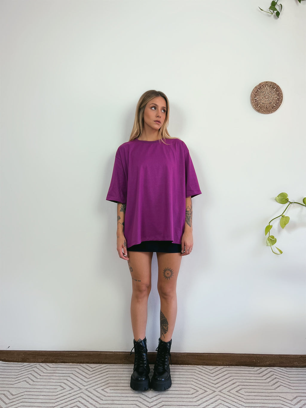 Camiseta Oversized Feminina Aveloz - Roxa