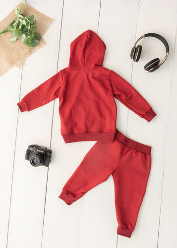 Calça Moletom Infantil Duo Color Aveloz Bordô E Creme