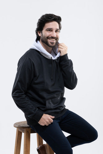 Moletom Aveloz Jet Preto E Mescla Off