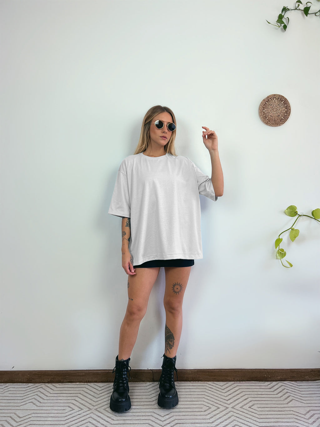 Camiseta Oversized Feminina Aveloz -Branca