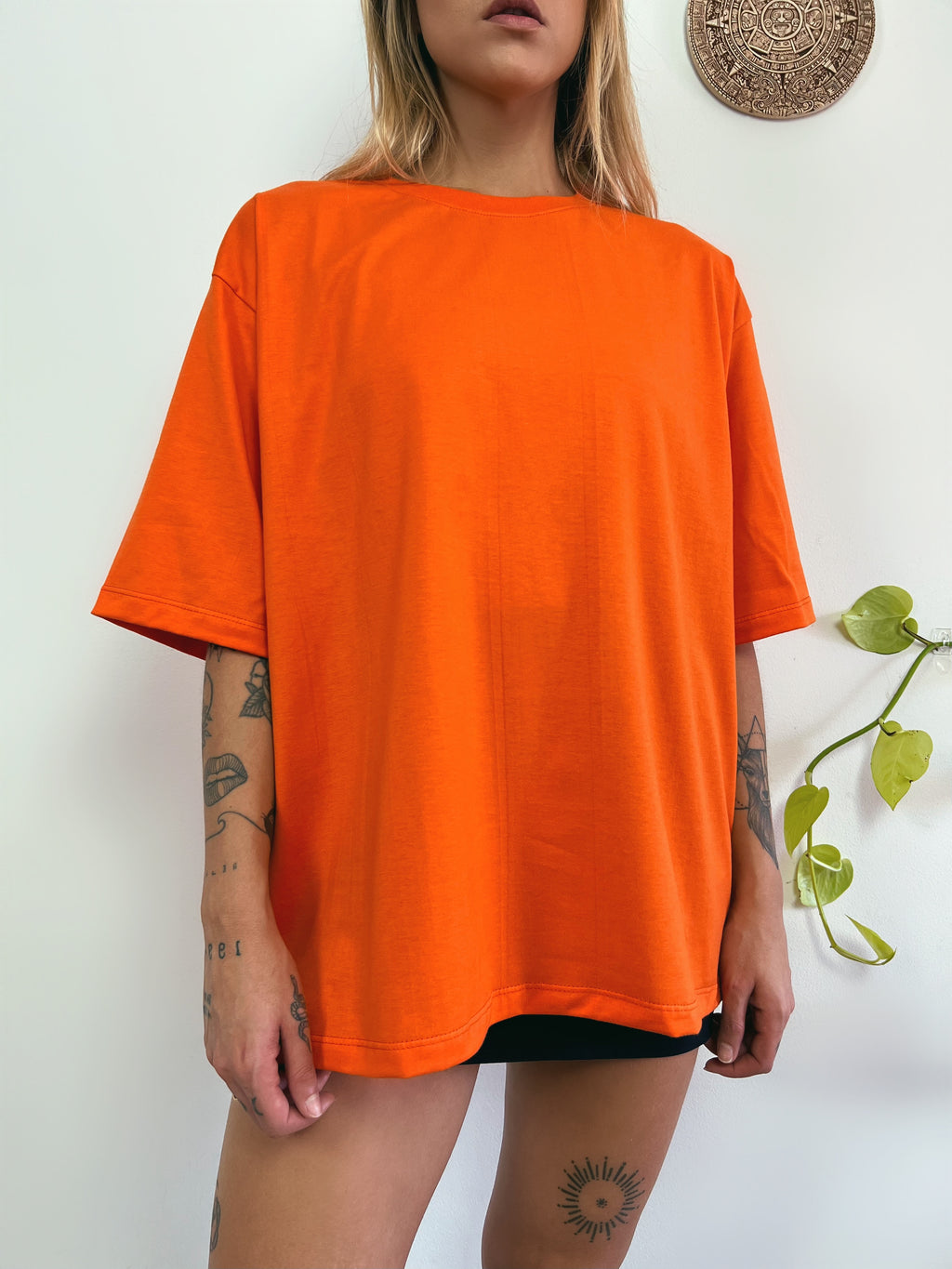 Camiseta Oversized Feminina Aveloz - Laranja