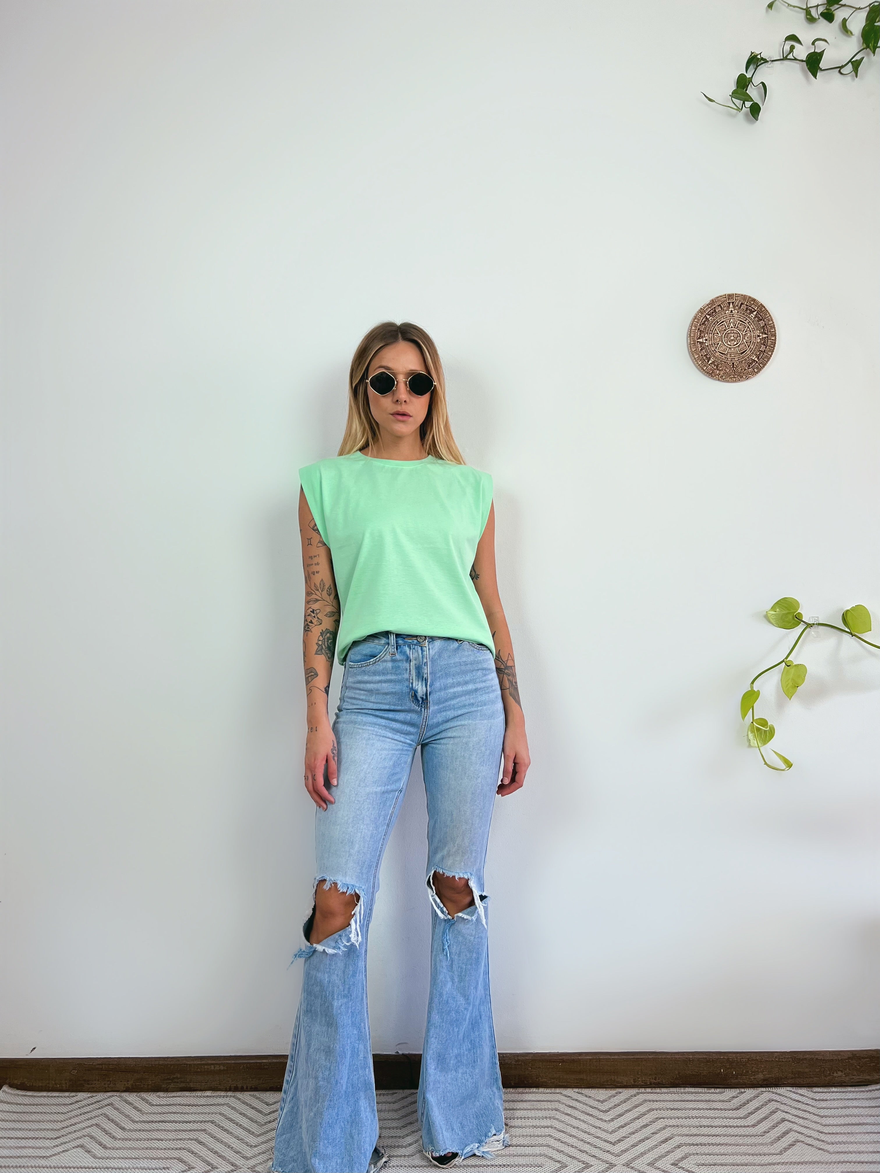 Camiseta Aveloz Feminina Muscle Tee Verde