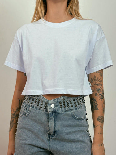 Camiseta Aveloz Feminina Cropped Branca
