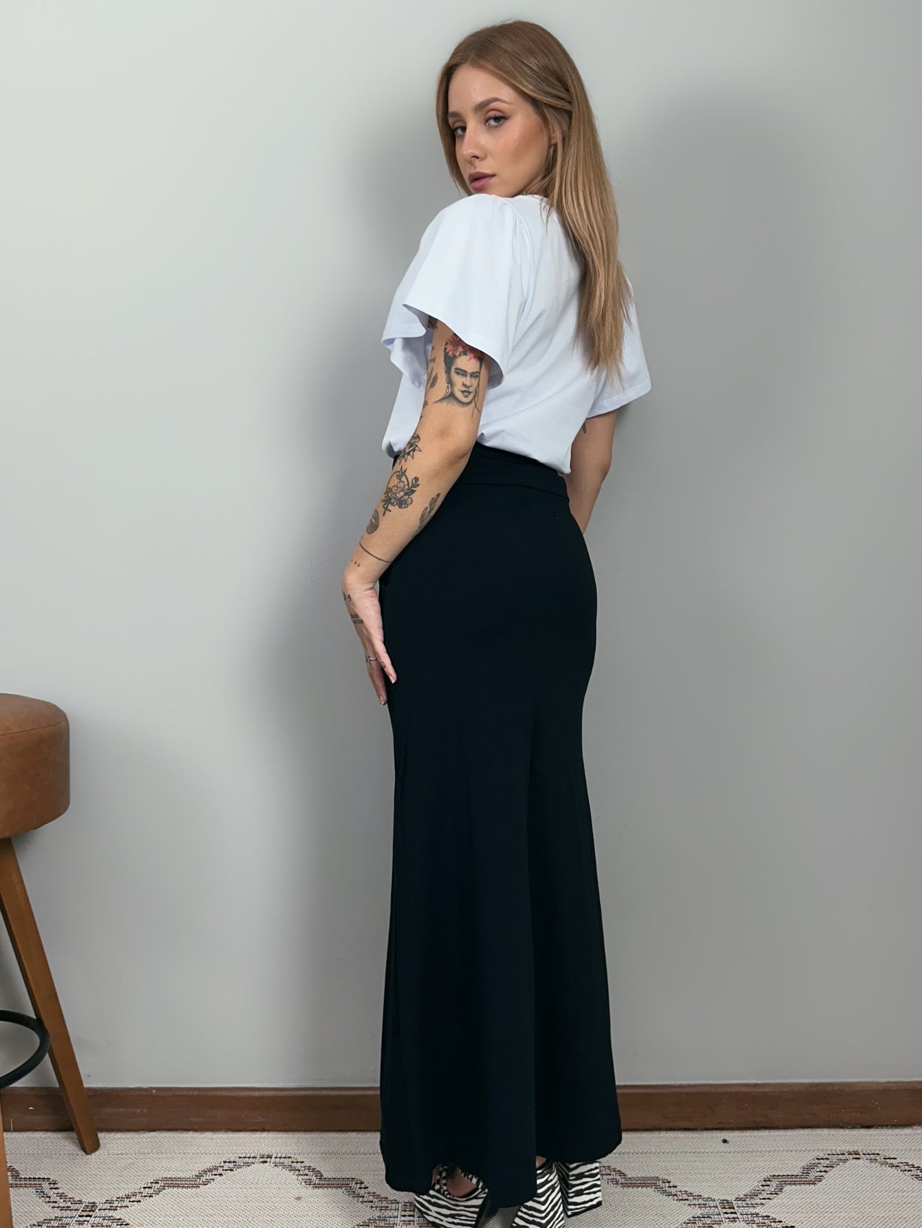 Blusa de Algodão Manga Bufante- Branca