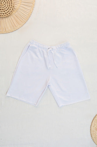 Bermuda Masculina Moletinho Aveloz- Branca