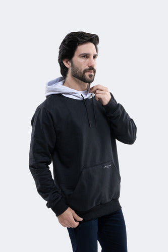 Moletom Aveloz Jet Preto E Mescla Off