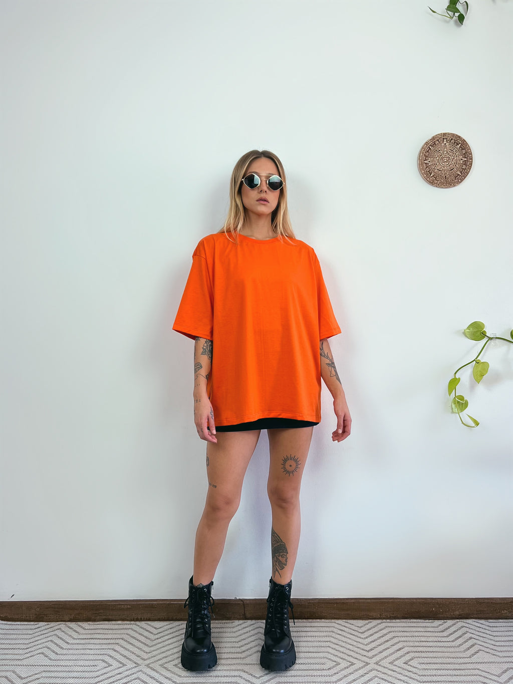 Camiseta Oversized Feminina Aveloz - Laranja