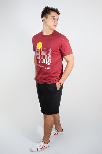 Camiseta Aveloz Wave- Bordo