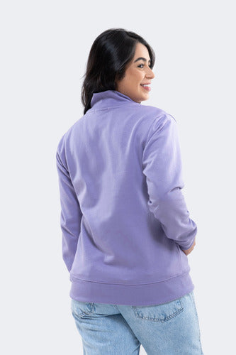 Jaqueta Moletom Aveloz Feminina Easy Collar Lilás