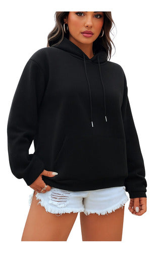 Moletom Aveloz Canguru Básico Preto Unissex