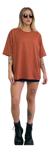 Camiseta Oversized Feminina Aveloz - Terracota