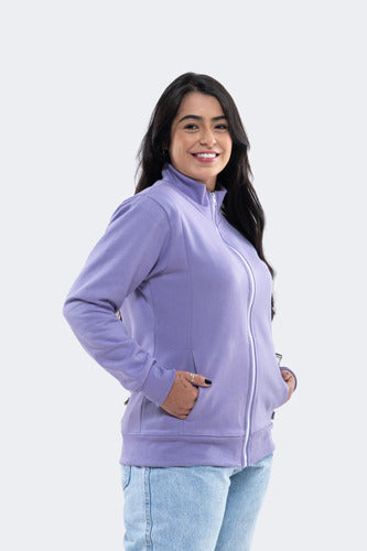 Jaqueta Moletom Aveloz Feminina Easy Collar Lilás