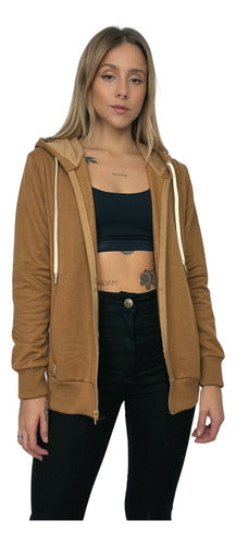 Jaqueta Moletom Aveloz Easy Feminina-caramelo