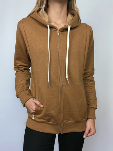 Jaqueta Moletom Aveloz Easy Feminina-caramelo