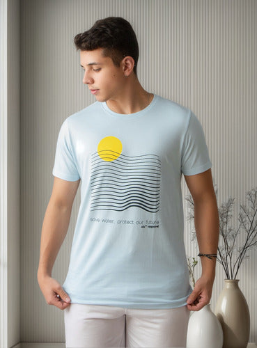 Camiseta Aveloz Wave- Azul Claro